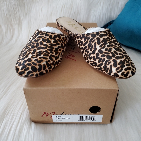 NEW Matisse Zip-It Brown Leopard Print Mules - Picture 9 of 9